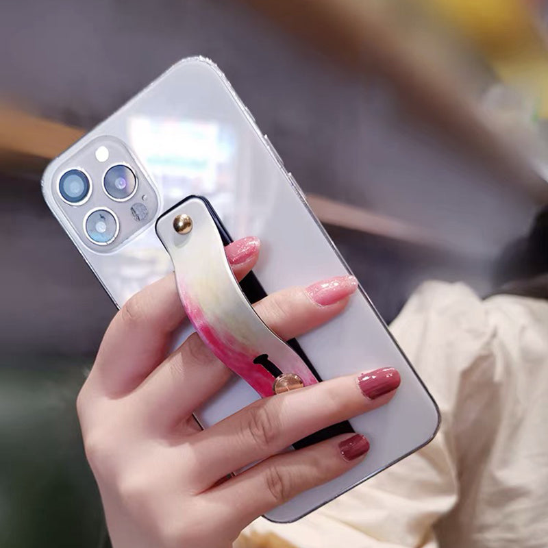 Premium Transparent Candy-Color For Apple iPhone 16/15/14/13/12 Pro Max Plus Mini Case | Wrist Strap Phone Holder Clear Soft-Silicone Apple iPhone Case