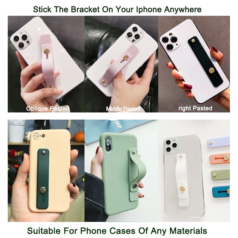 Premium Transparent Candy-Color For Apple iPhone 16/15/14/13/12 Pro Max Plus Mini Case | Wrist Strap Phone Holder Clear Soft-Silicone Apple iPhone Case