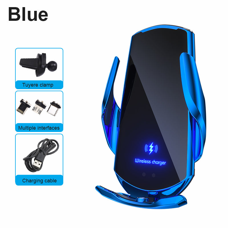 Car Wireless Phone 30 W Fast Charger | Premium USB Type-C with Magnetic Infrared Sensor, LED Indicator & Car Mount - Compatible with Smartphones, Apple iPhone, Samsung, iOS & Android