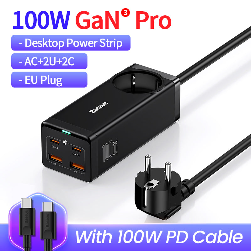 Premium 100W GaN3 Pro USB Ladegerät Desktop Ladestation - Typ C PD QC Quick Charge 4.0 3.0 Schnellladung - Phone Heaven Zone