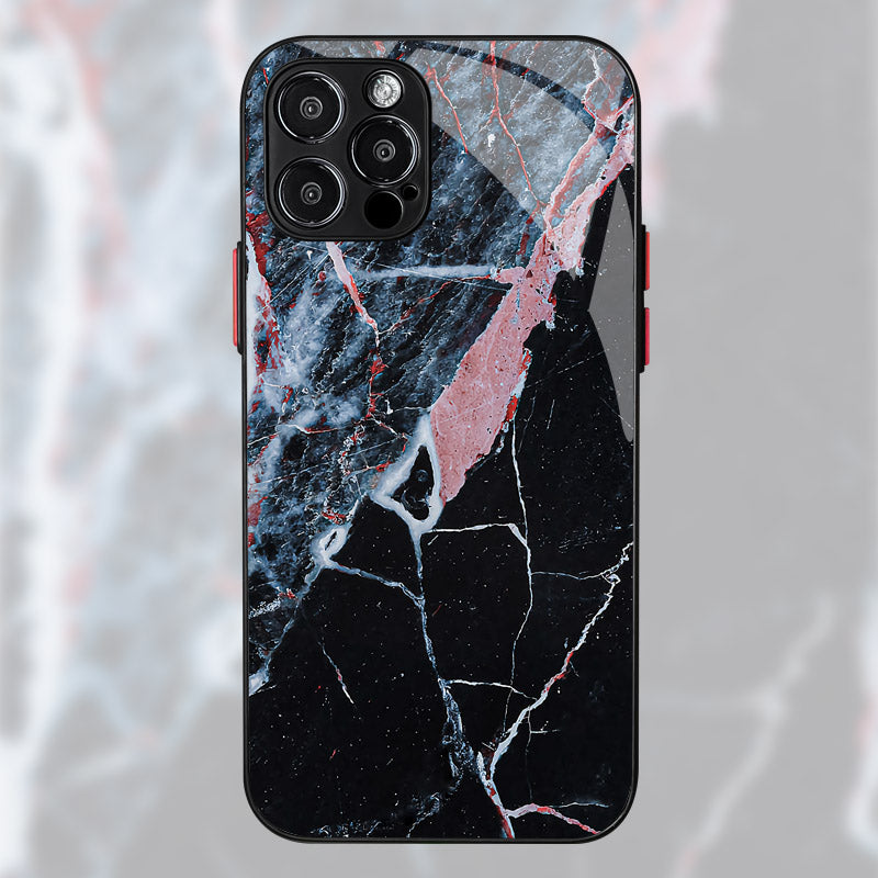 Luxury Gold Frame Marble iPhone Case Shockproof Cover | MagSafe Phone Case for Apple iPhone 16/15/14/13/12 Pro Max Plus Mini | Camera Protector, Cover & Armor Protective Case