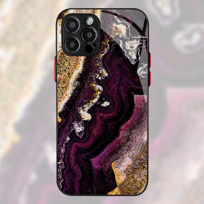 Luxury Gold Frame Marble iPhone Case Shockproof Cover | MagSafe Phone Case for Apple iPhone 16/15/14/13/12 Pro Max Plus Mini | Camera Protector, Cover & Armor Protective Case