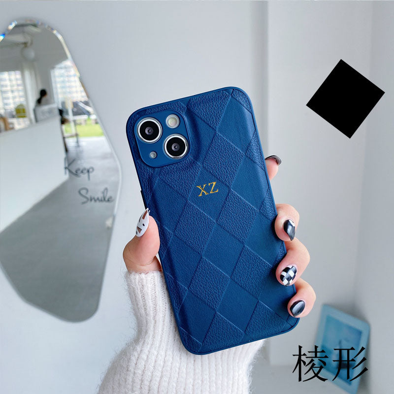 Personalized Luxury Leather iPhone Case for Apple iPhone 16/16e, 15, 14, 13, 12 Pro Max, Pro, Plus & Mini | Name, Initials, Symbols & Numbers | Custom Engraved Case | MagSafe Compatible Cover with Camera Protection & Genuine Leather