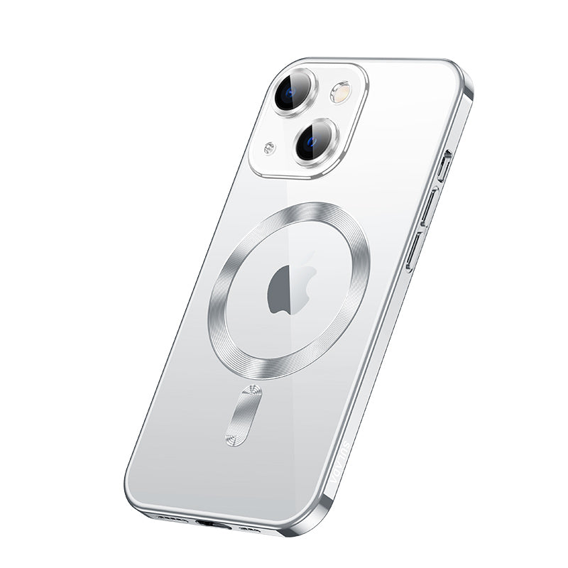 Luxury Ultra-Thin iPhone Case with MagSafe: 360° Full Metal and Glass Protection, Magnetic Adsorption | Shockproof with Glass Lens Camera Protection | Stylish Phone Cover for Apple iPhone 16/16e, 15, 14, 13, 12 Pro Max, Pro, Plus & Mini