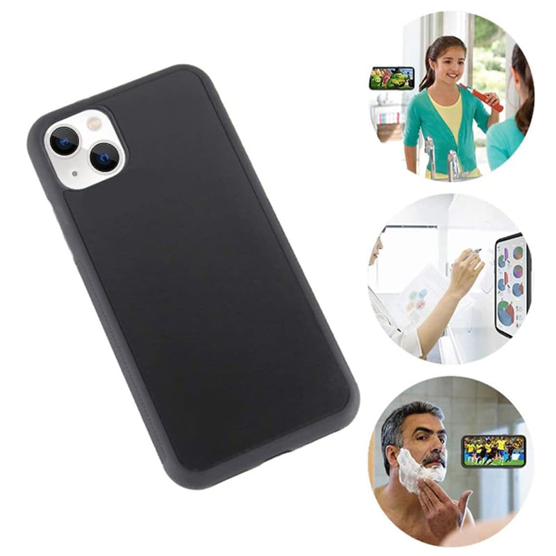 Anti-Gravity Apple iPhone Case for Apple iPhone 16/15/14/13/12 Pro Max Plus Mini | Surface Adsorption, Magic Nano Suction, Soft TPU Frame, Silicon+PC, Waterproof, Shockproof & Camera Protection