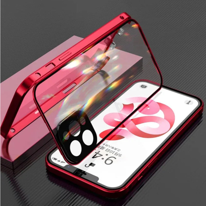 High-Quality iPhone Case with 360° Full Sealed Protection of Glass and Metal | MagSafe-Compatible Protective Case, 360-Degree Protection, Camera Lens Protection for Apple iPhone 16/16e, 15, 14, 13, 12 Pro Max, Pro, Plus & Mini Cover | Armor Bumper Case
