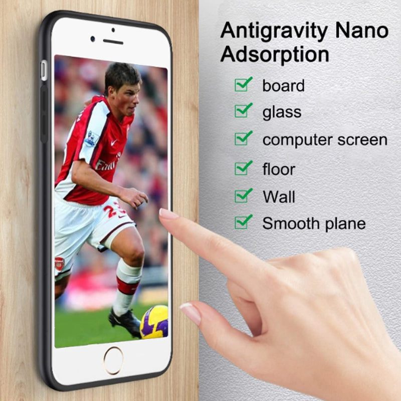 Anti-Gravity Apple iPhone Case for Apple iPhone 16/15/14/13/12 Pro Max Plus Mini | Surface Adsorption, Magic Nano Suction, Soft TPU Frame, Silicon+PC, Waterproof, Shockproof & Camera Protection