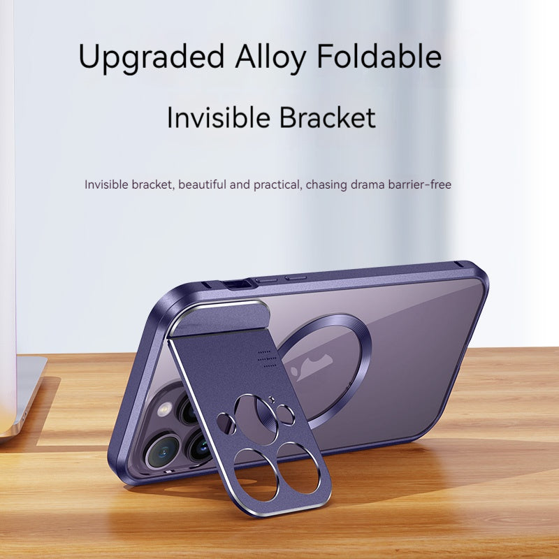 Premium iPhone Case with MagSafe: 360-Degree Protection, Metal Stand, Magnetic Camera Protection | Aromatherapy Function, Invisible Lens Holder | Case for Apple iPhone 16/16e, 15, 14, 13, 12 Pro Max, Pro, Plus, Mini | Shockproof Armor Shell Bumper Cover