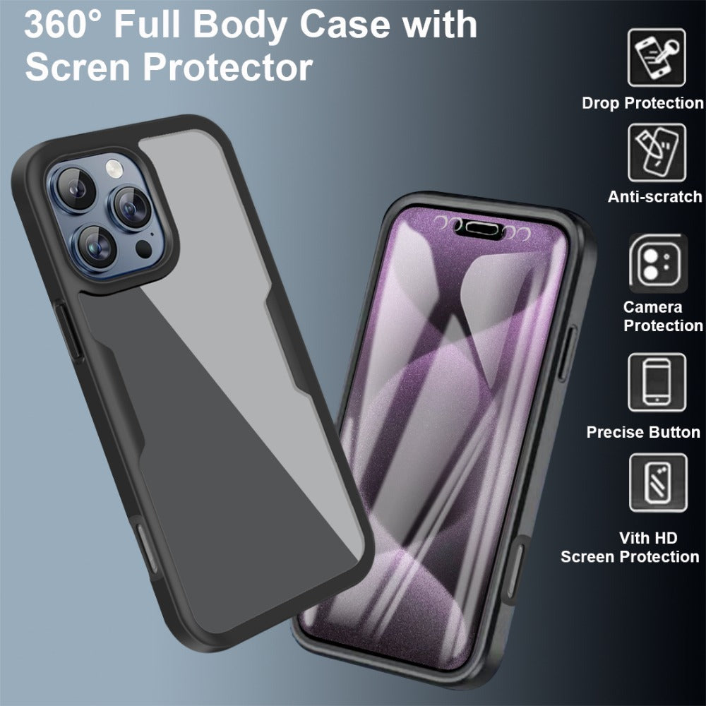 High-Quality Transparent 360-Degree Silicone Protection iPhone Case with MagSafe | 360-Degree Protection and Camera Lens Cover for Apple iPhone 16/16e, 15, 14, 13, 12 Pro Max, Pro, Plus & Mini Cover | Armor Case and Bumper Cover | Premium Phone Case