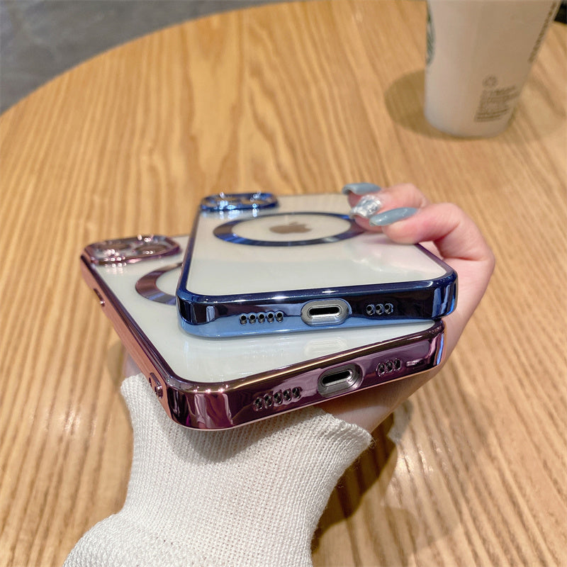 Magnetic Luxury For Apple iPhone 16/15/14/13/12 Pro Max Plus Mini Case Made Of Soft Silicone | Camera Protection, Clear Premium Coating, Magsafe Wireless Charging & Scratch-Resistant