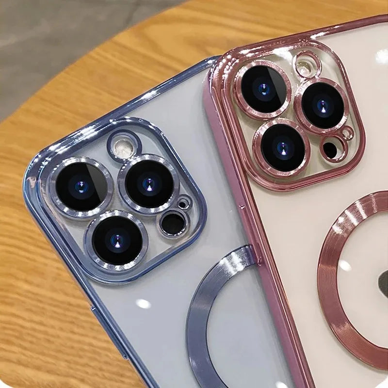 Magnetic Luxury For Apple iPhone 16/15/14/13/12 Pro Max Plus Mini Case Made Of Soft Silicone | Camera Protection, Clear Premium Coating, Magsafe Wireless Charging & Scratch-Resistant