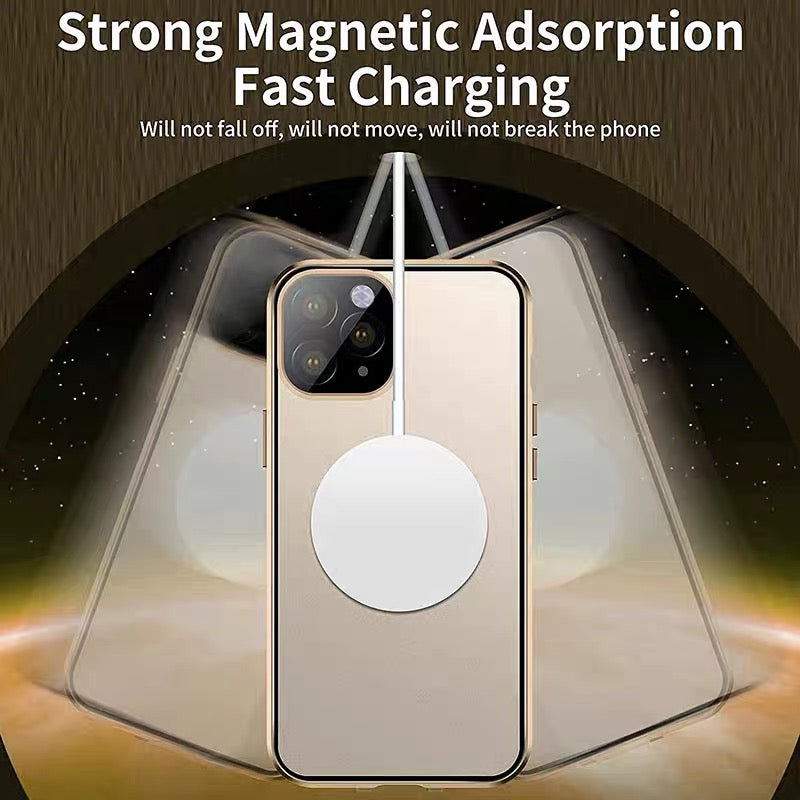 High-Quality iPhone Case with 360° Full Sealed Protection of Glass and Metal | MagSafe-Compatible Protective Case, 360-Degree Protection, Camera Lens Protection for Apple iPhone 16/16e, 15, 14, 13, 12 Pro Max, Pro, Plus & Mini Cover | Armor Bumper Case
