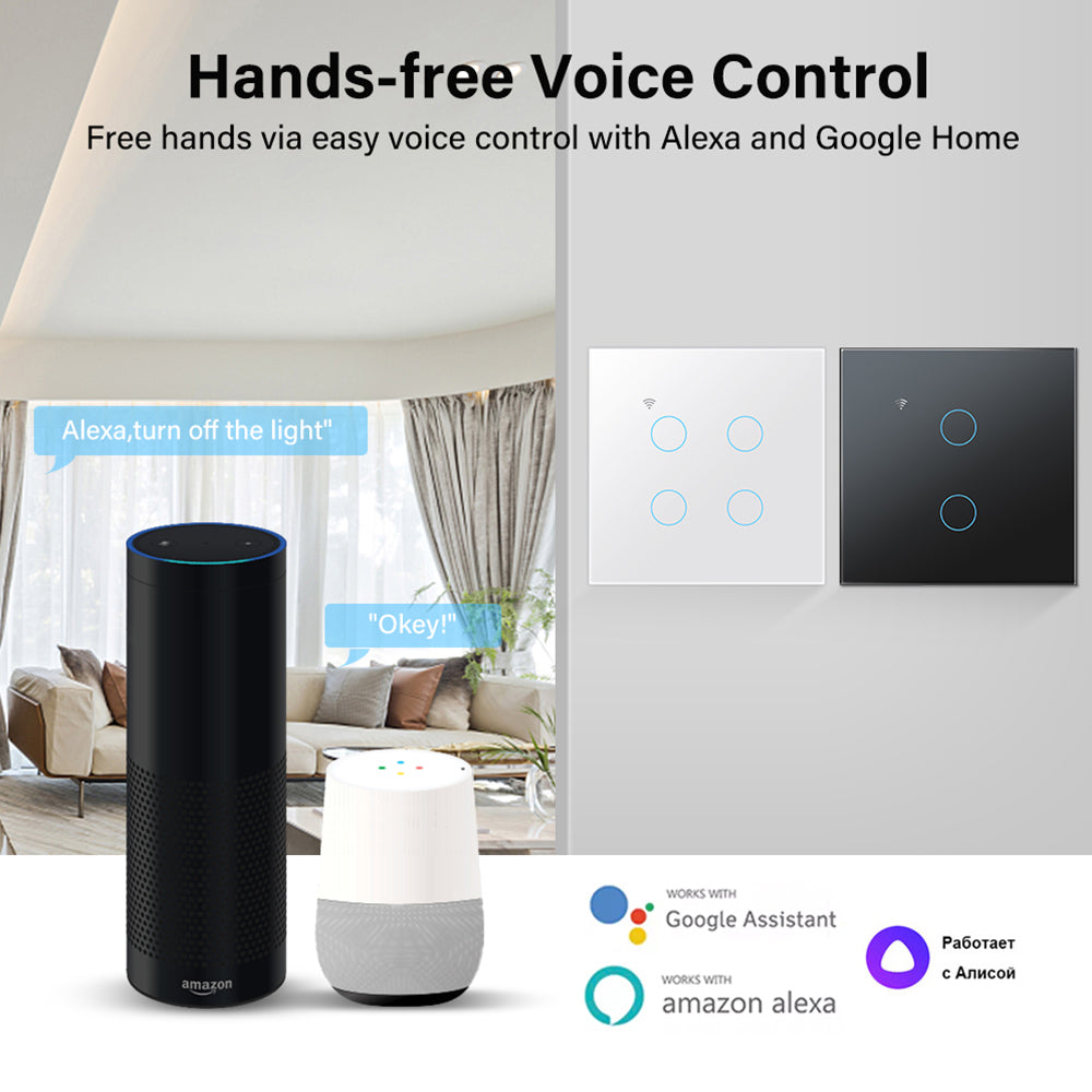 Premium WiFi Lichtschalter Touch Sensor Smart Switch App Fernbedienung