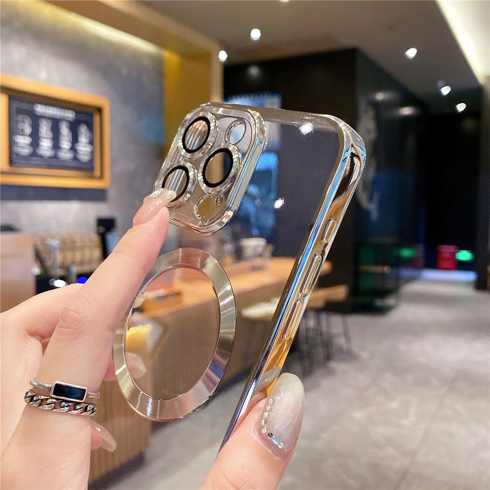 Magnetic Luxury For Apple iPhone 16/15/14/13/12 Pro Max Plus Mini Case Made Of Soft Silicone | Camera Protection, Clear Premium Coating, Magsafe Wireless Charging & Scratch-Resistant