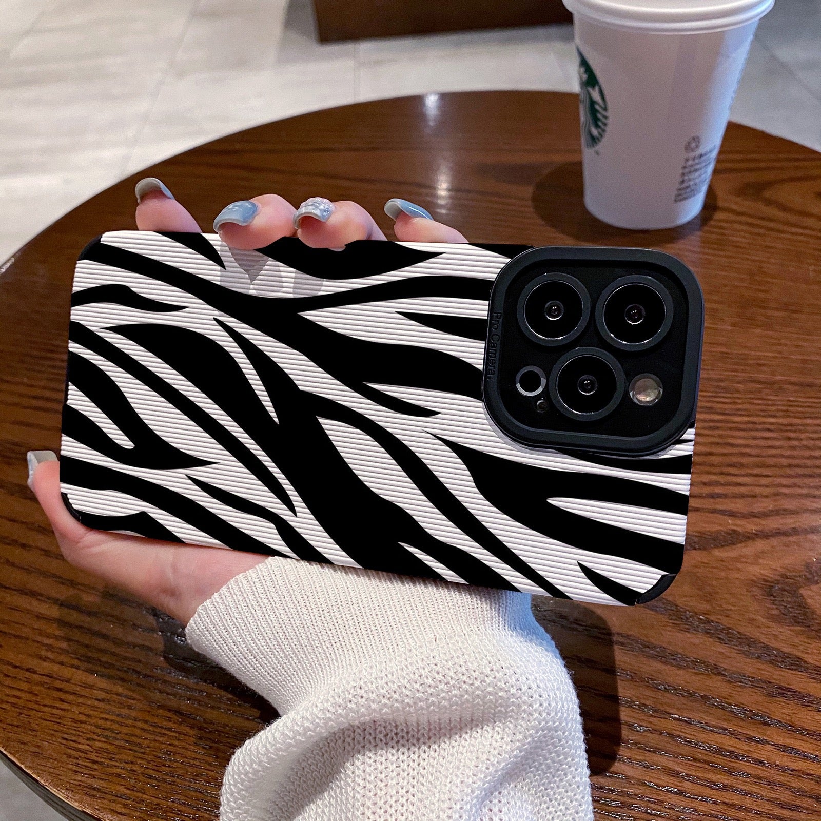 Luxury Ultra-Thin Black and White Zebra Stripe iPhone Case | MagSafe Case with Camera Protector for Apple iPhone 16/15/14/13/12 Pro Max Plus Mini Cover | Heavy Duty, Shockproof Phone Case | Silicone Soft Cover Protective Case