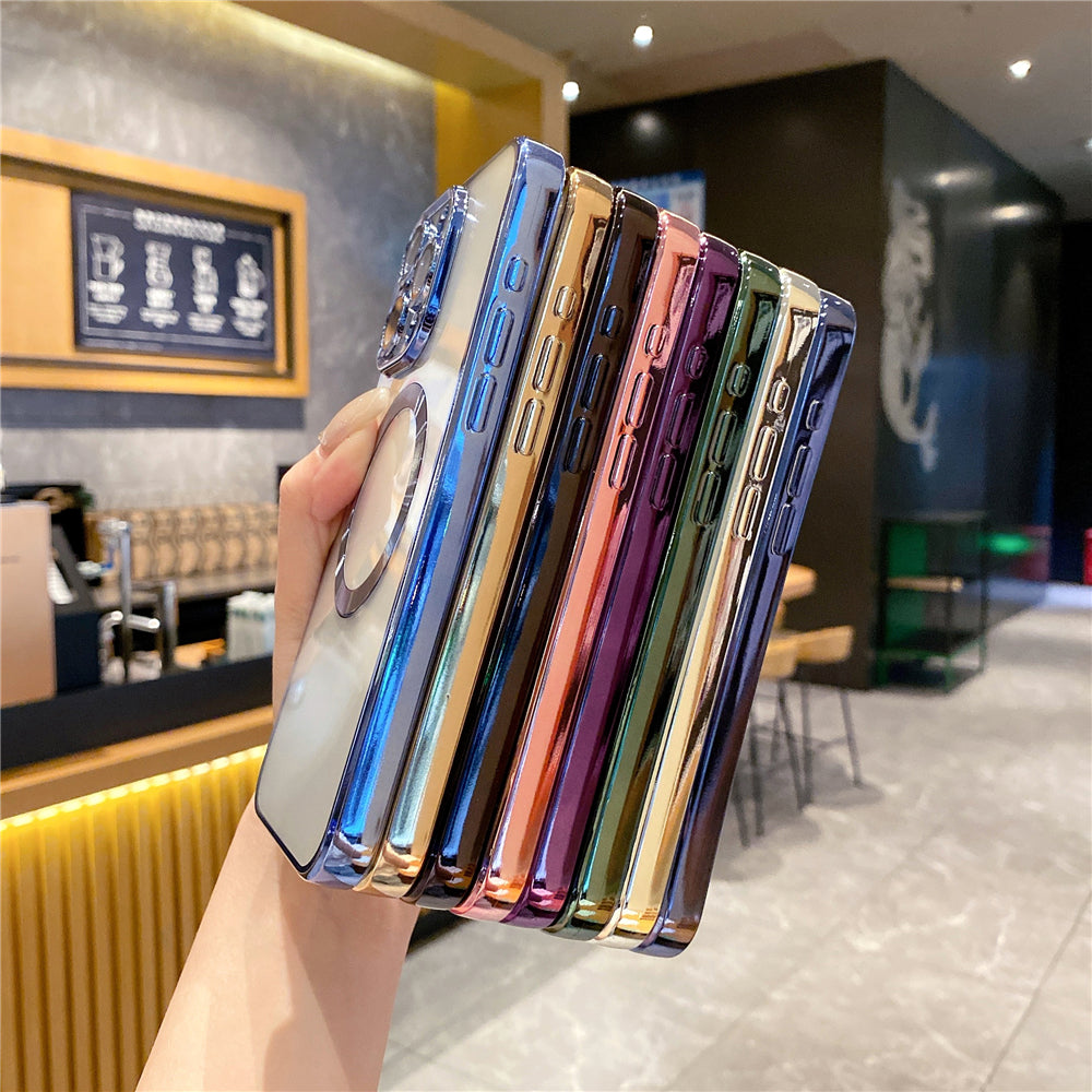 Magnetic Luxury For Apple iPhone 16/15/14/13/12 Pro Max Plus Mini Case Made Of Soft Silicone | Camera Protection, Clear Premium Coating, Magsafe Wireless Charging & Scratch-Resistant