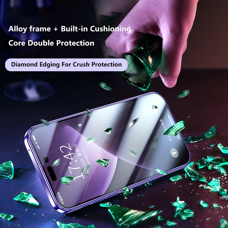 Luxury Ultra-Thin iPhone Case with 360° Full Protection made of Metal and Glass | MagSafe-Compatible, Magnetic Adsorption | Shockproof Armor with Camera Protection | Stylish Phone Case for Apple iPhone 16/16e, 15, 14, 13, 12 Pro Max, Pro, Plus & Mini