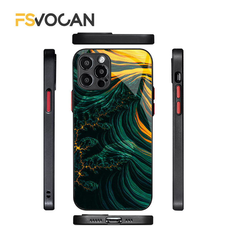 Luxury Gold Frame Marble iPhone Case Shockproof Cover | MagSafe Phone Case for Apple iPhone 16/15/14/13/12 Pro Max Plus Mini | Camera Protector, Cover & Armor Protective Case