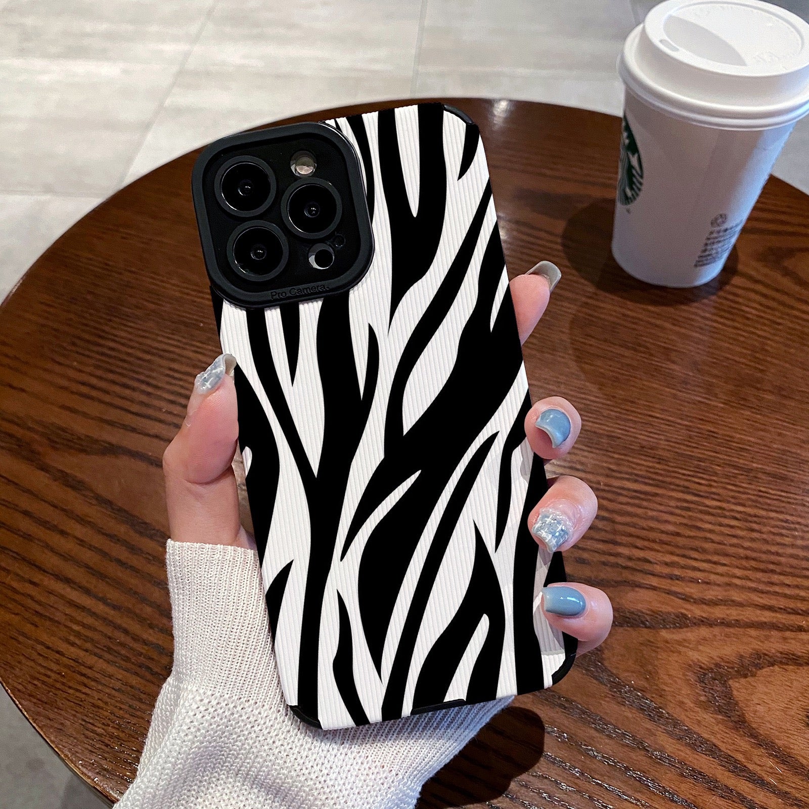 Luxury Ultra-Thin Black and White Zebra Stripe iPhone Case | MagSafe Case with Camera Protector for Apple iPhone 16/15/14/13/12 Pro Max Plus Mini Cover | Heavy Duty, Shockproof Phone Case | Silicone Soft Cover Protective Case