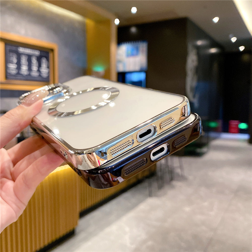 Magnetic Luxury For Apple iPhone 16/15/14/13/12 Pro Max Plus Mini Case Made Of Soft Silicone | Camera Protection, Clear Premium Coating, Magsafe Wireless Charging & Scratch-Resistant