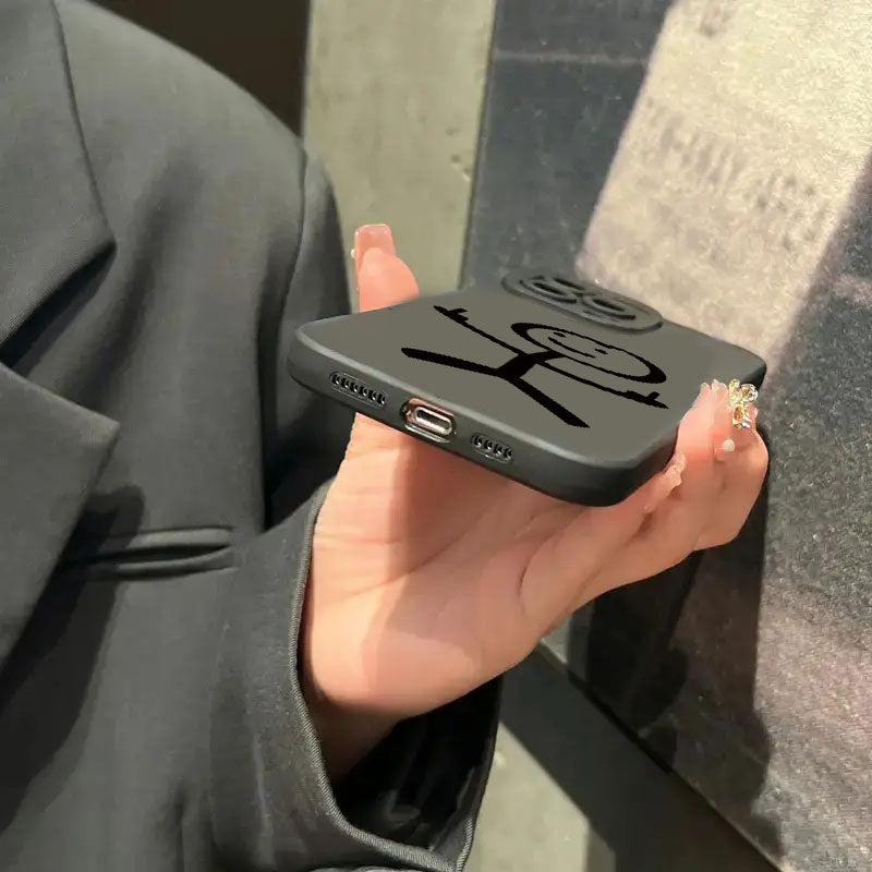 High-Quality Cartoon Matchman iPhone Case | Shockproof Matte Soft TPU Silicone Cover | MagSafe Case with Camera Lens Cover for Apple iPhone 16/15/14/13/12 Pro Max, Plus, Mini | Armor Case, Bumper Cover Phone Case | Premium Protective Cover