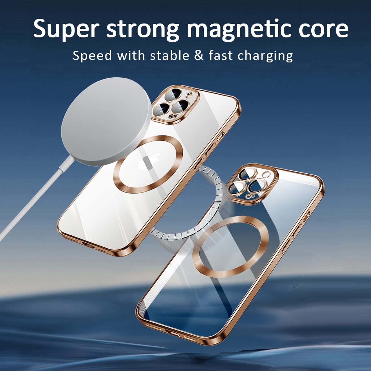 Luxury Ultra-Thin iPhone Case with MagSafe: 360° Full Metal and Glass Protection, Magnetic Adsorption | Shockproof with Glass Lens Camera Protection | Stylish Phone Cover for Apple iPhone 16/16e, 15, 14, 13, 12 Pro Max, Pro, Plus & Mini