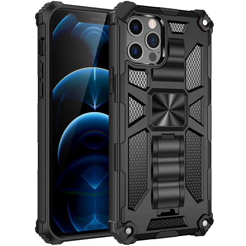 High-Quality Hybrid Military Armor iPhone Case | MagSafe Case for Apple iPhone 16/15/14/13/12 Pro Max Plus Mini with Built-in Stand, Camouflage Cover, 360-Degree Camera Protection, and Screen Protector Phone Cover