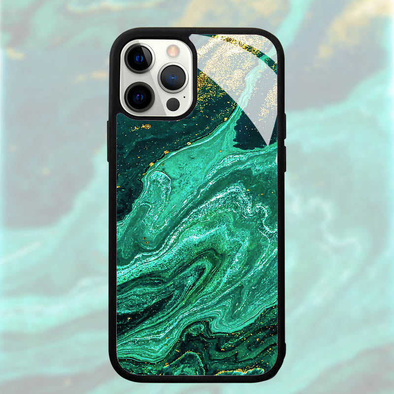 Luxury Gold Frame Marble iPhone Case Shockproof Cover | MagSafe Phone Case for Apple iPhone 16/15/14/13/12 Pro Max Plus Mini | Camera Protector, Cover & Armor Protective Case