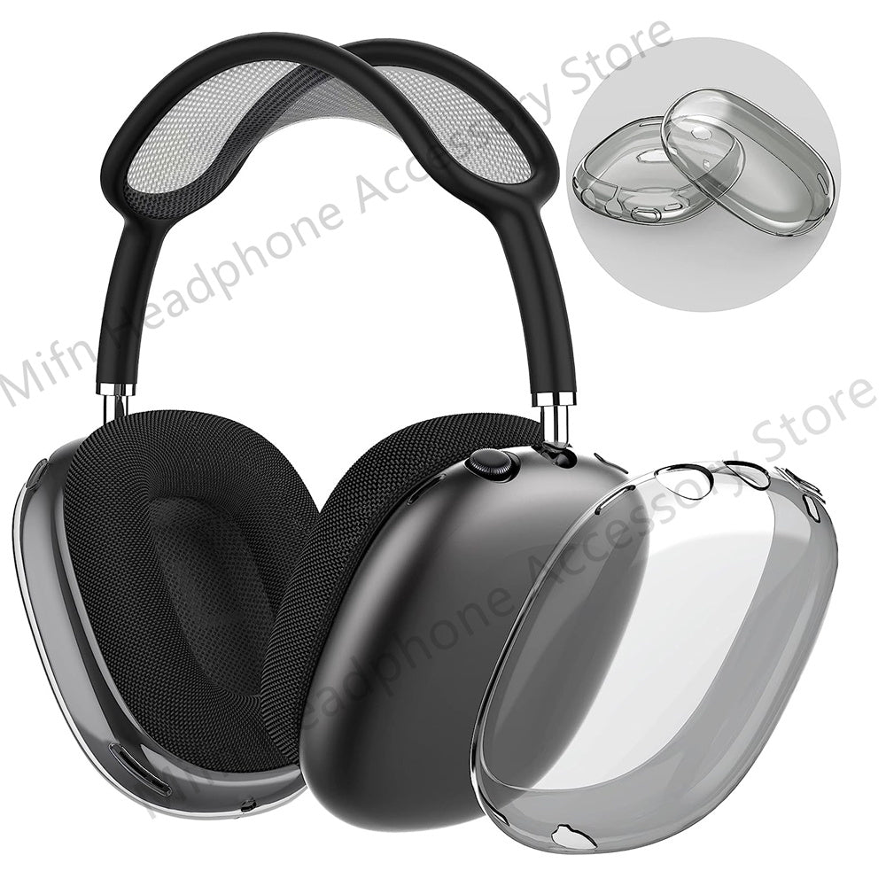 Premium TPU Protective Case for Apple AirPods Max Shockproof & Scratch-Resistant Transparent Headphone Case | Soft, Transparent Cover - Premium Protection for Wireless Headphones
