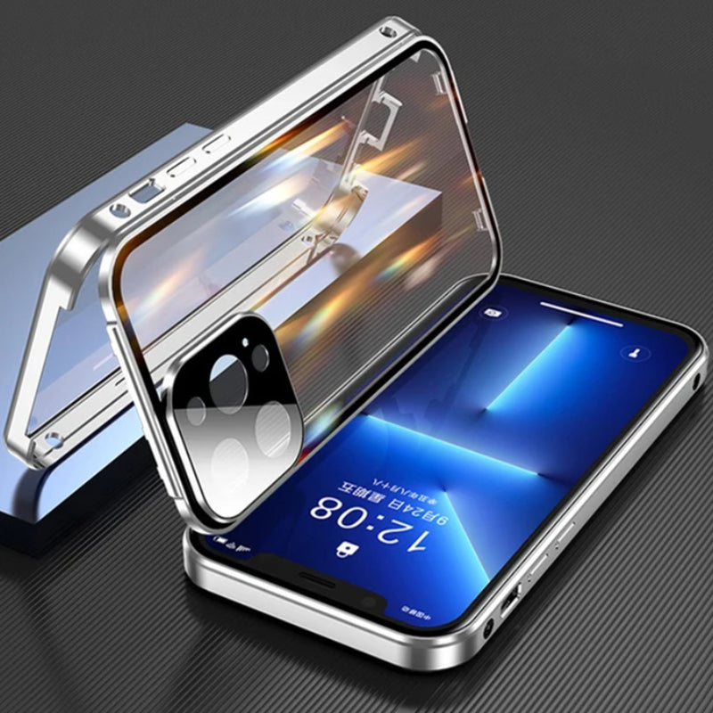 High-Quality iPhone Case with 360° Full Sealed Protection of Glass and Metal | MagSafe-Compatible Protective Case, 360-Degree Protection, Camera Lens Protection for Apple iPhone 16/16e, 15, 14, 13, 12 Pro Max, Pro, Plus & Mini Cover | Armor Bumper Case