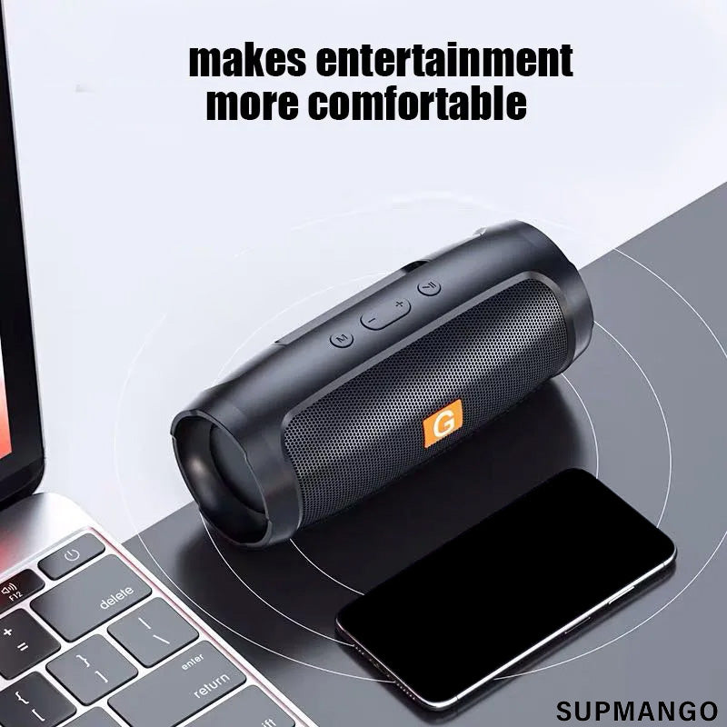Premium Dual-Speaker Stereo for Outdoor: Portable Subwoofer with TF/USB Playback, FM, Voice Broadcasting | Compatible with Smartphone, Laptop, Tablet, PC, Apple iPhone, iPad, MacBook, iOS, Android, Samsung