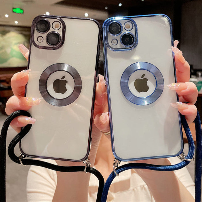 Luxury Apple iPhone Case | MagSafe Compatible, Camera Lens Protection, Screen Protection | Ultra Thin, Shockproof, Magnetic, Full All-Around Protection Cover – Crystal Clear Glass, Plated Edges, Silicone Design, Durable & Elegant