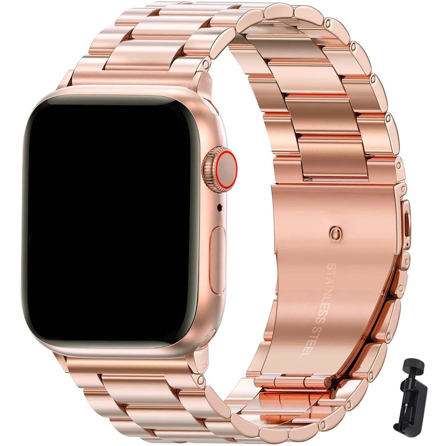 Metallband für Apple Watch 49mm, 45mm, 44mm, 42mm, 41mm, 40mm | Premium Edelstahl Armband für iWatch Ultra/9/8/7/6/5/4/3/SE