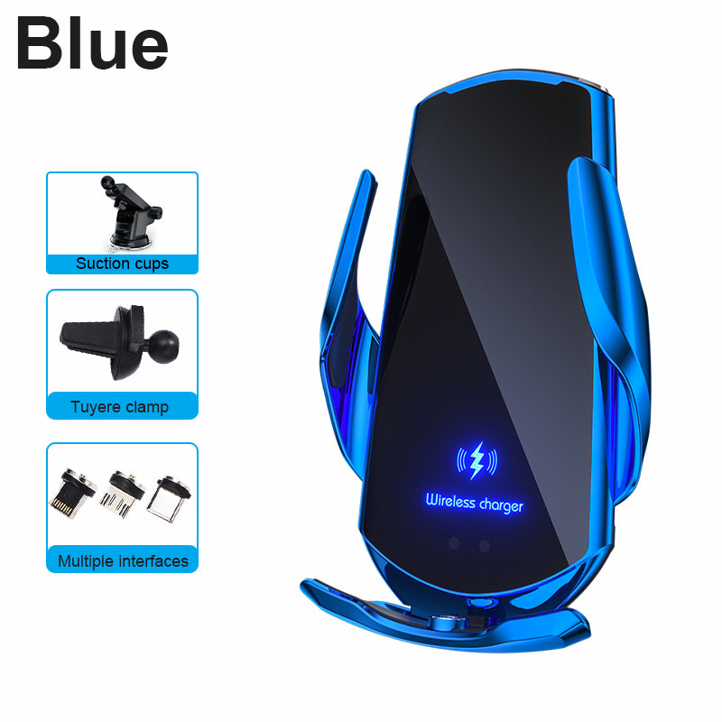 Car Wireless Phone 30 W Fast Charger | Premium USB Type-C with Magnetic Infrared Sensor, LED Indicator & Car Mount - Compatible with Smartphones, Apple iPhone, Samsung, iOS & Android