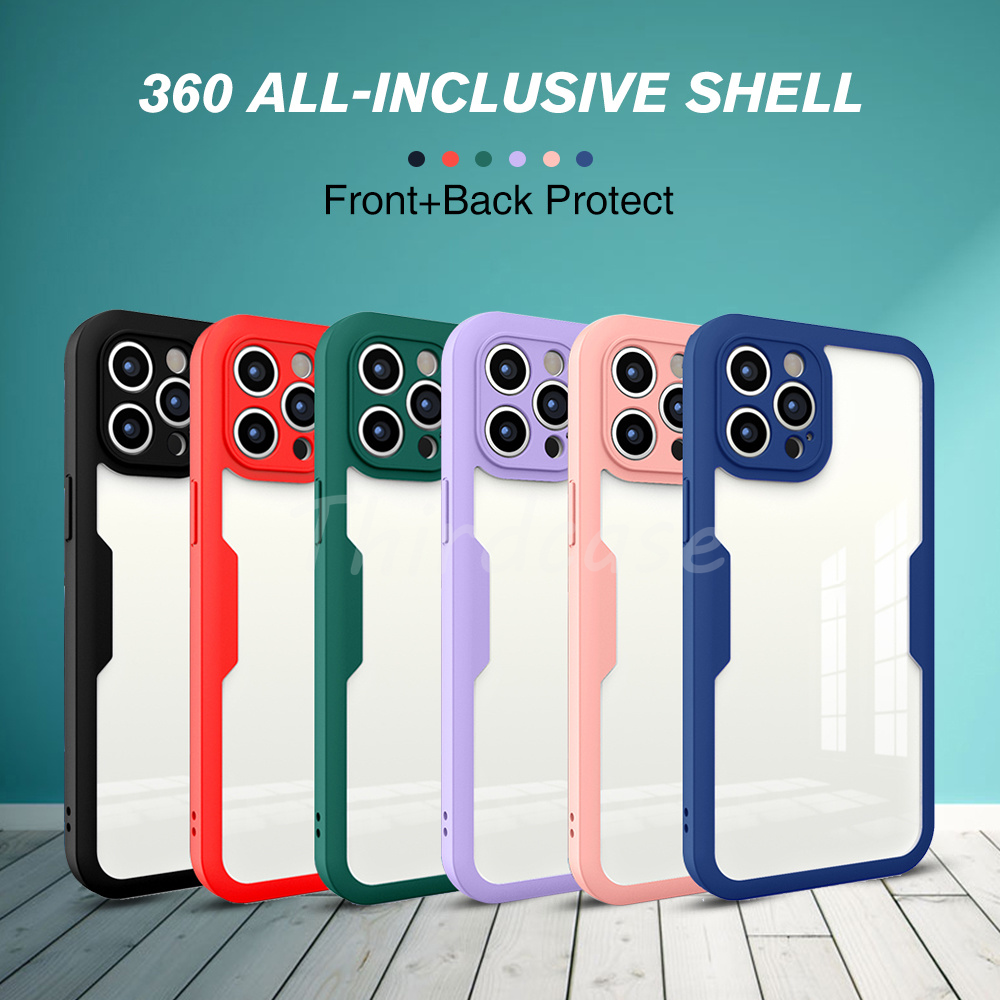 High-Quality Transparent 360-Degree Silicone Protection iPhone Case with MagSafe | 360-Degree Protection and Camera Lens Cover for Apple iPhone 16/16e, 15, 14, 13, 12 Pro Max, Pro, Plus & Mini Cover | Armor Case and Bumper Cover | Premium Phone Case