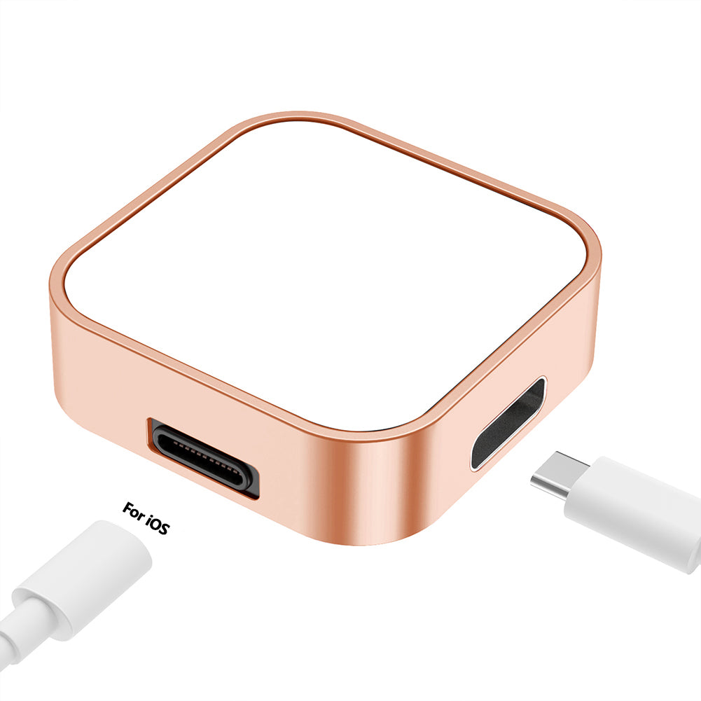 Premium 2-in-1 Ladedock Ständer 8-Pin Typ-C Drahtloses Magnetisches Ladegerät für Apple Watch Ultra | Kompatibel mit Apple