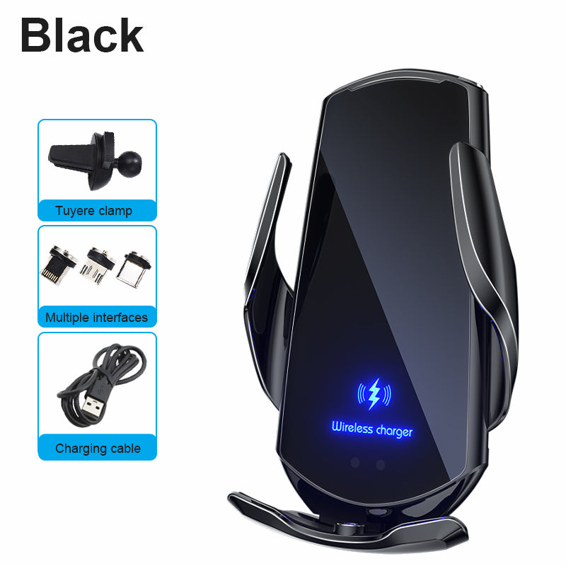 Car Wireless Phone 30 W Fast Charger | Premium USB Type-C with Magnetic Infrared Sensor, LED Indicator & Car Mount - Compatible with Smartphones, Apple iPhone, Samsung, iOS & Android