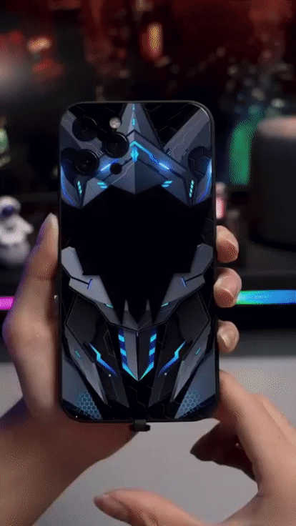 Luxury Ultra-Thin Apple iPhone LED Call Light Case with Camera Lens Protection: Punk Mecha Armor Protective Cover for iPhone 16/15/14/13/12 Pro Max Plus Mini - MagSafe Compatible