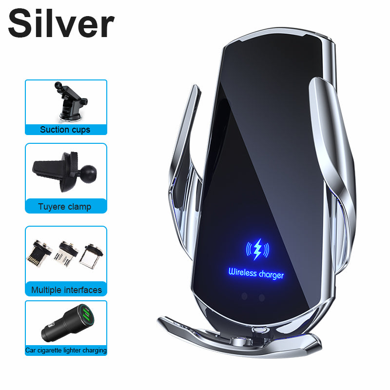 Car Wireless Phone 30 W Fast Charger | Premium USB Type-C with Magnetic Infrared Sensor, LED Indicator & Car Mount - Compatible with Smartphones, Apple iPhone, Samsung, iOS & Android