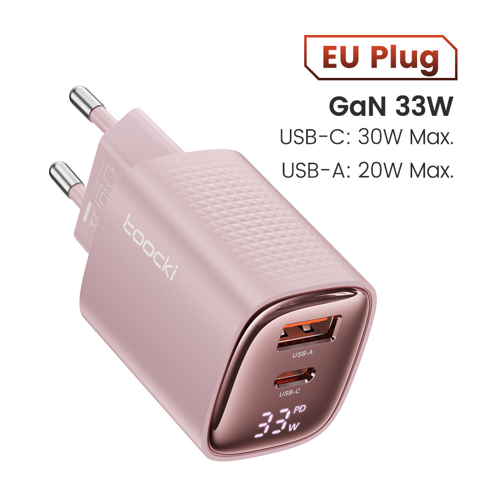 Premium Tech GaN USB Type C Charger 65W 45W PPS PD QC 4.0 | Fast Charger for Smartphones, Apple iPhone, Samsung, iOS & Android MacBook, Laptop, iPad, AirPods, Tablet, iOS