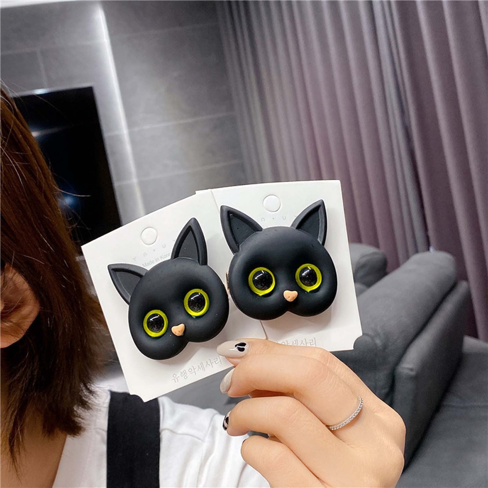 Luxury Air Sac Telefon Halter Griptok Kawaii 3D Katze Handy Finger Ring | Stand Grip Tok Handy Zubehör iPhone | Stylischer