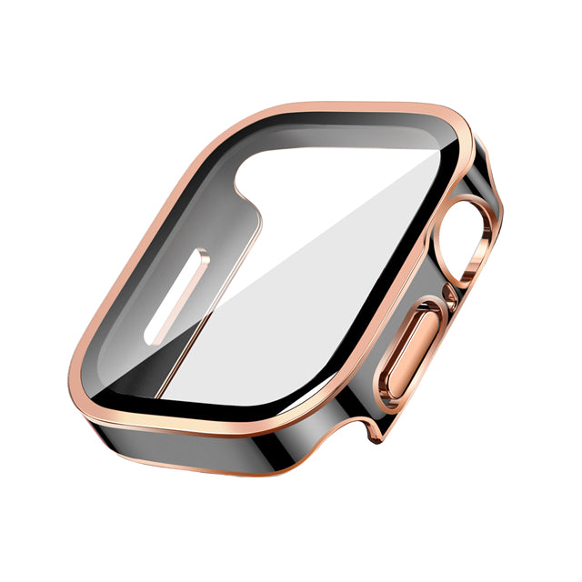 Premium Glasgehäuse für Apple Watch Serie 9/8/7/Ultra: 45mm, 41mm, 49mm, 44mm, 40mm | Hochwertige Displayschutz-Hülle