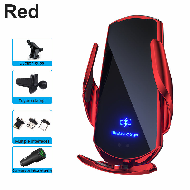 Car Wireless Phone 30 W Fast Charger | Premium USB Type-C with Magnetic Infrared Sensor, LED Indicator & Car Mount - Compatible with Smartphones, Apple iPhone, Samsung, iOS & Android