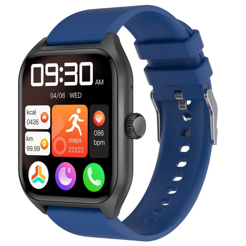 Premium Smartwatch Unisex – Fitness Watch with AI, Voice Calls, ECG, Blood Glucose Monitoring, Health Tracking, IP68 Waterproof, Step Counter, Heart Rate & Sleep Monitor, Notifications & Voice Assistant – For Women & Men