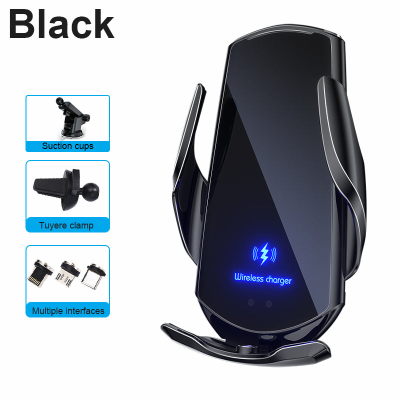 Car Wireless Phone 30 W Fast Charger | Premium USB Type-C with Magnetic Infrared Sensor, LED Indicator & Car Mount - Compatible with Smartphones, Apple iPhone, Samsung, iOS & Android