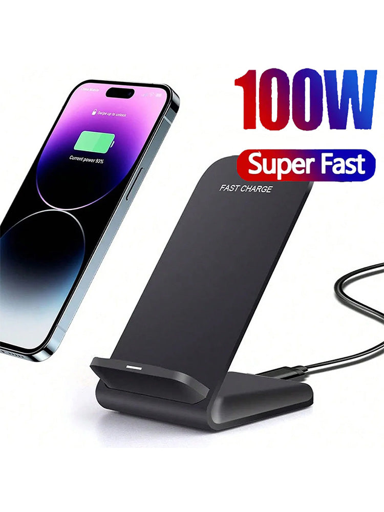 30W Foldable Wireless Charger Stand Pad for Smartphones, Apple iPhone, Samsung, iOS & Android Fast Charging Station Phone Holder