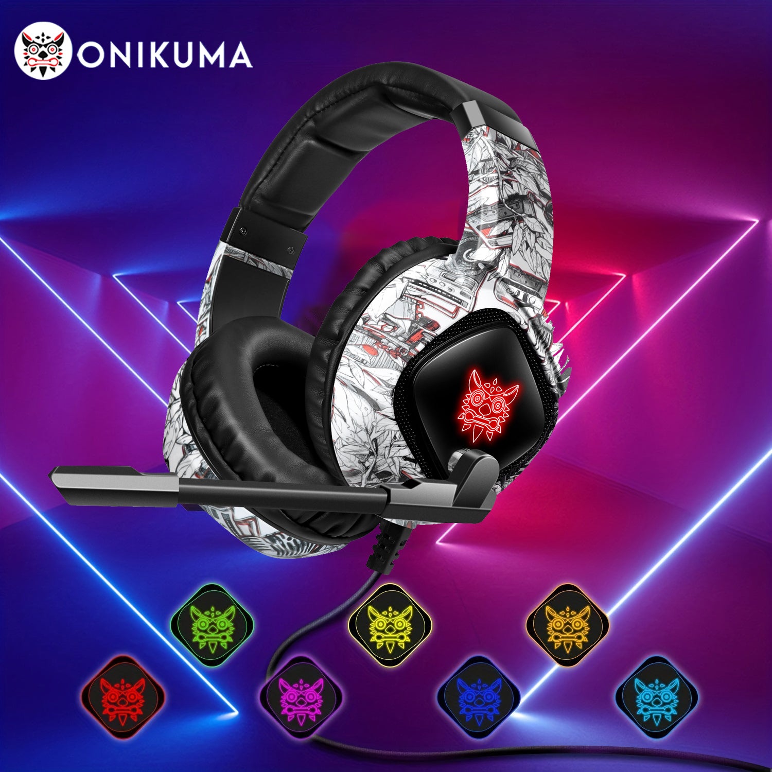Premium ONIKUMA K19 Gaming-Headset | Kabelgebunden, Geräuschunterdrückung, Mikrofon | Stereokopfhörer | Limitierte Auflage
