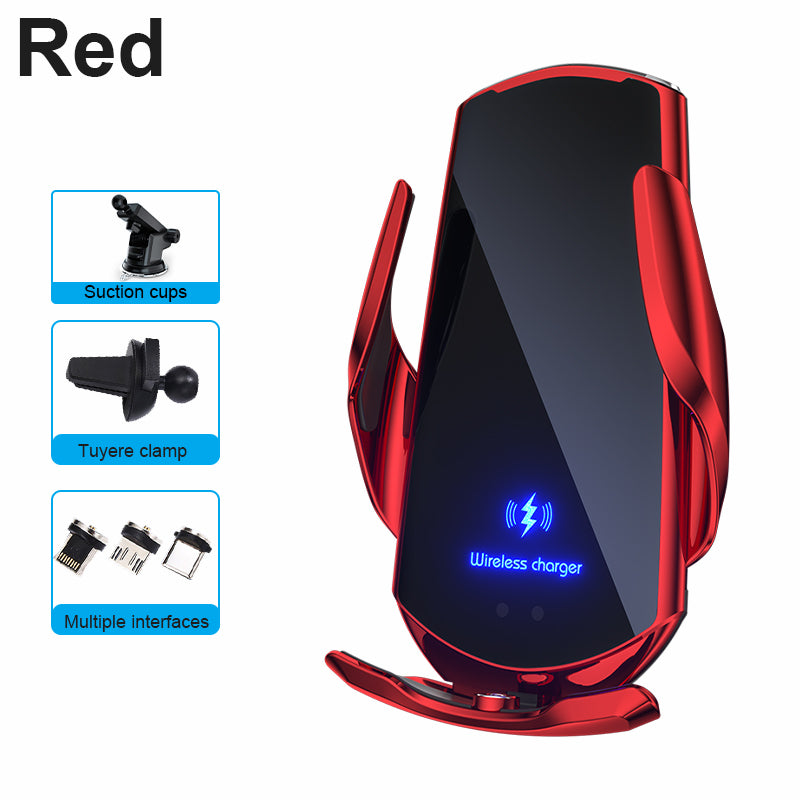 Car Wireless Phone 30 W Fast Charger | Premium USB Type-C with Magnetic Infrared Sensor, LED Indicator & Car Mount - Compatible with Smartphones, Apple iPhone, Samsung, iOS & Android