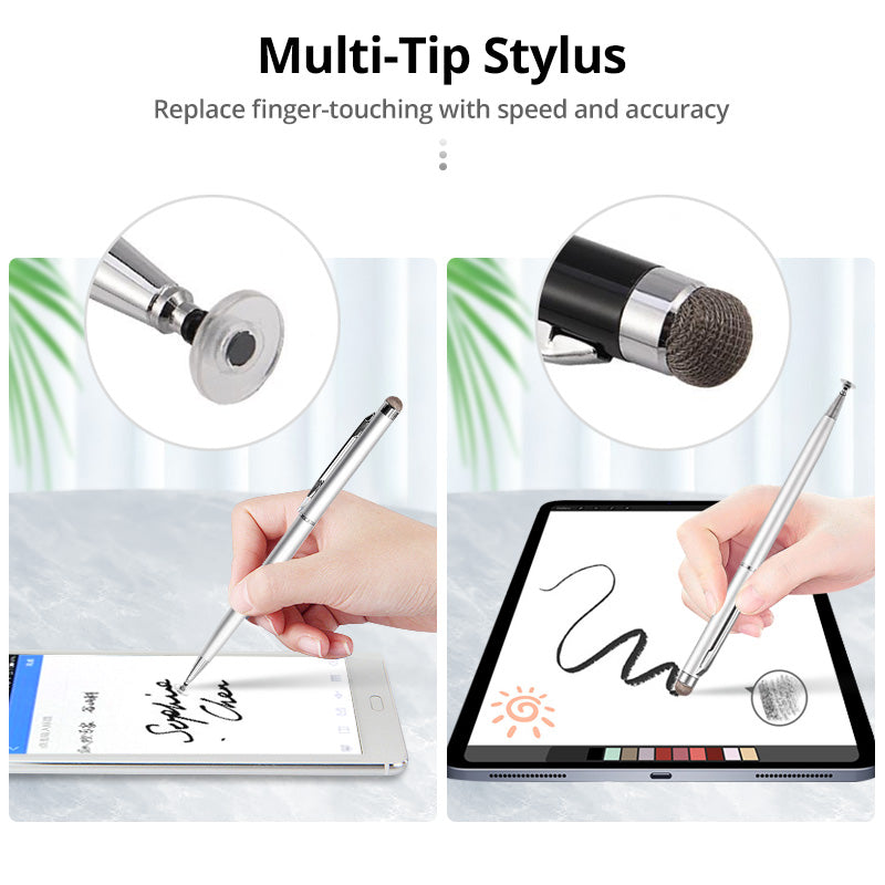 Premium Universal 2-in-1 Stift für iPad/Pro/Air/Mini: 10/9/8/7/6/5/4/3 Series: iOS & Android: Kapazitiver Touch-Pen für