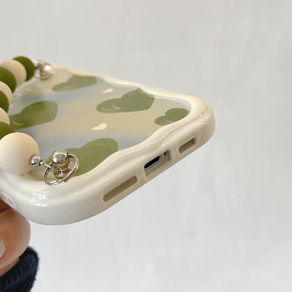 Beautiful White Heart Design Makeup Mirror iPhone Case | MagSafe-Compatible Protective Case with 360-Degree Protection and Camera Lens Cover for Apple iPhone 16/16e, 15, 14, 13, 12 Pro Max, Pro, Plus & Mini Cover | Armor Case and Bumper Cover